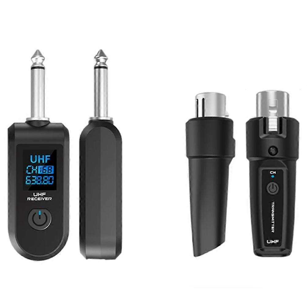 Wireless XLR Transmitter and Receiver Set, Rechargeable Audio Signal Adapter for Mixers, Mics, Electric Guitars