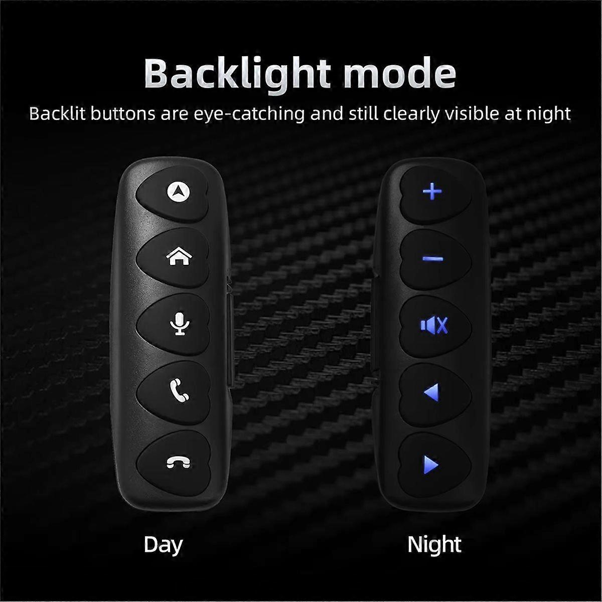 Wireless Steering Wheel Remote Control for Car - 10 Keys, Music Playback, DVD, Multimedia, Android