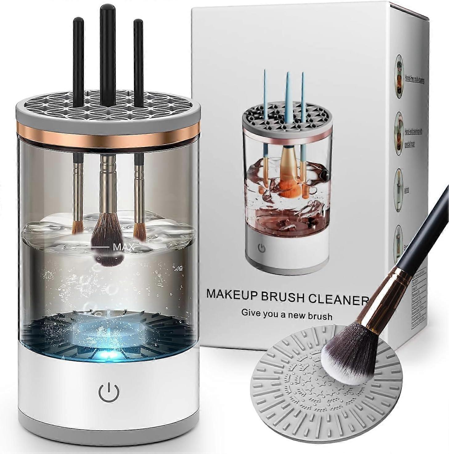 Electric Makeup Brush Cleaner Machine with Automatic Spinner Dryer for All Size Brushes