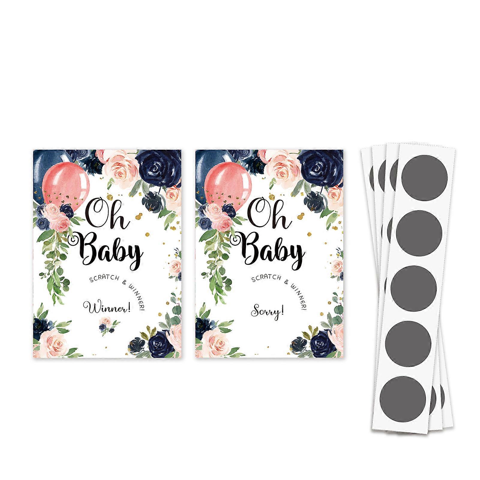 Baby Showers Raffle Tickets with Scratch Offs Exciting Activity for Icebreakers, Door Prizes Pack of 24 Multicolor
