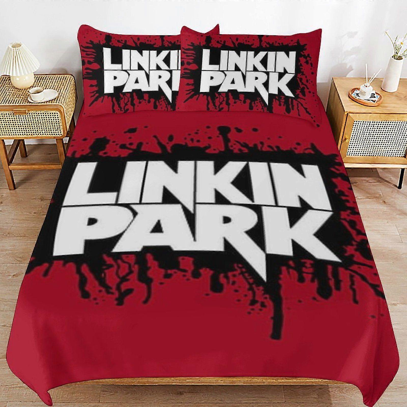 t208 Linkinpark Rock Ultra Smooth Touch Durable Comfort Secure Zipper Sleep Set Duvet Cover Sets Everyday Use f208