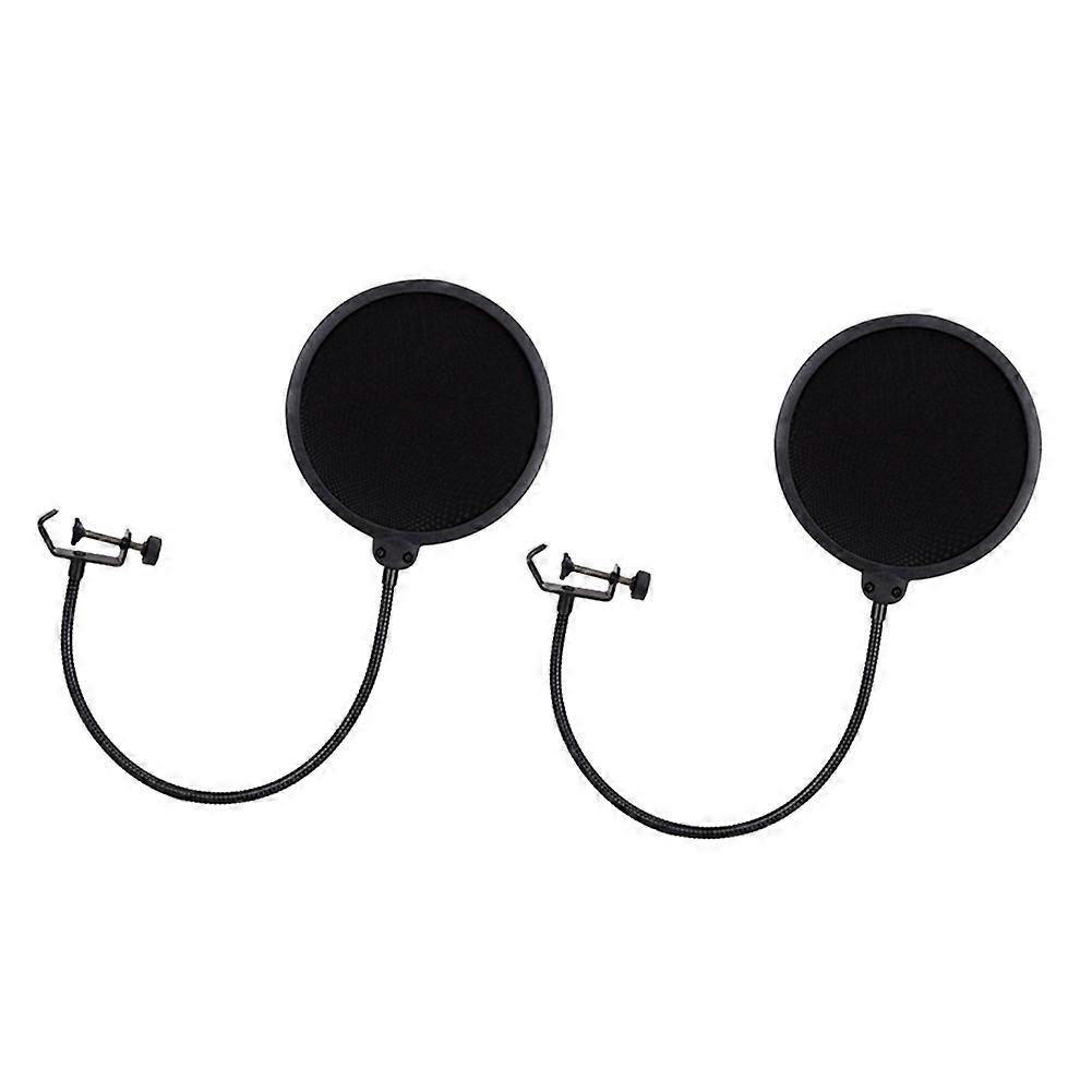 Microphone Filter Studio Mic Cover Recording Anti Spray Cover Shield with Flexible Gooseneck and Clamp