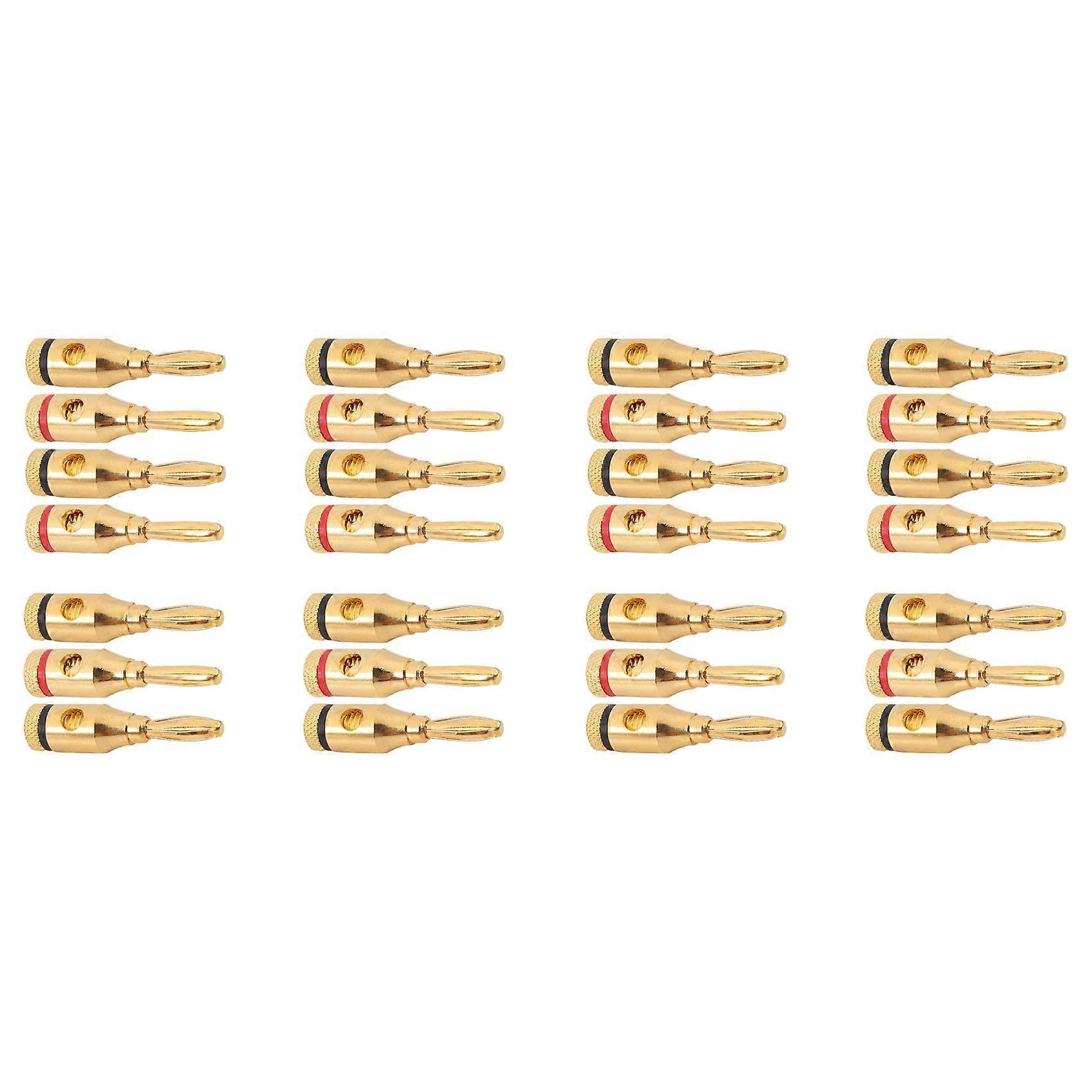 14 Pairs, Open Screw Banana Plugs for Speaker Cable