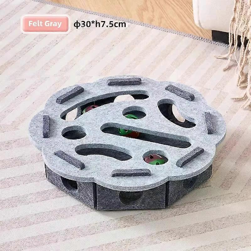 Interactive Cat Puzzle Box with Rolling Balls - Engaging Felt Maze Toy for Indoor Cats, Mental Stimulation & Hunting Exercise​​