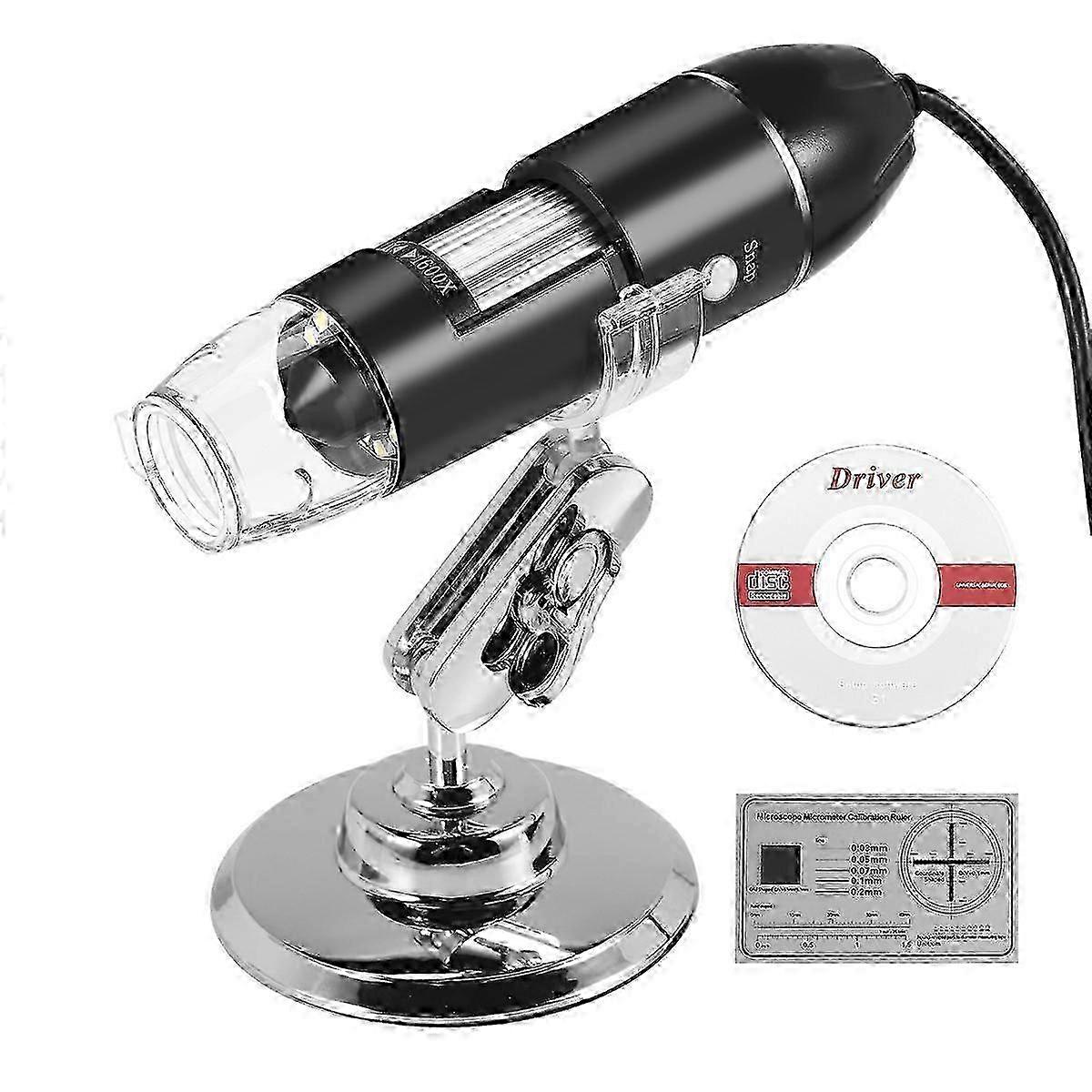 3 in 1 USB Digital Microscope, Endoscopic Camera, Adjustable Magnification with PC Bracket, 1600X