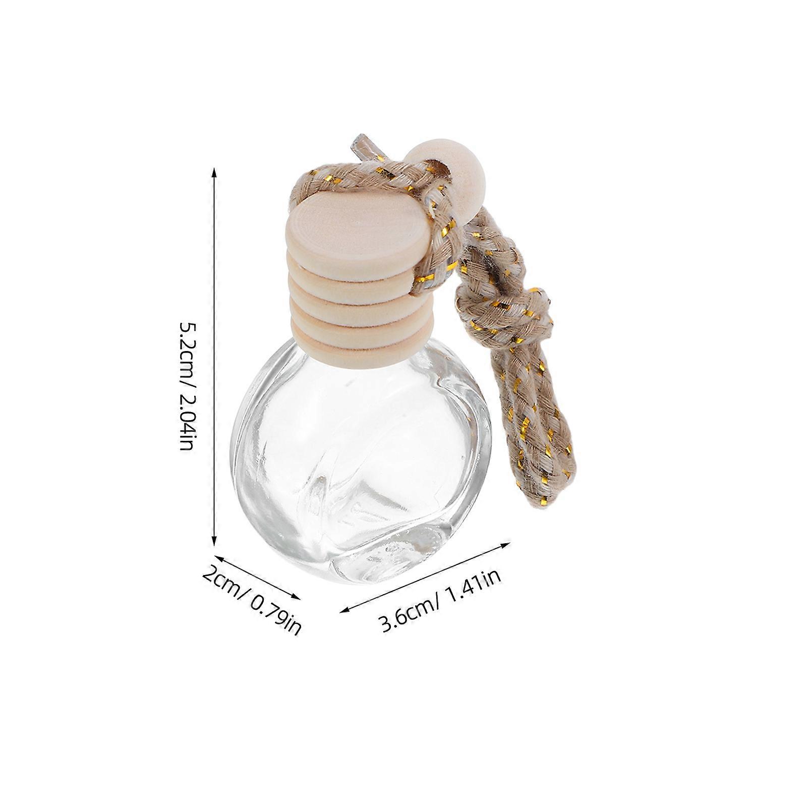 Car Perfume Diffuser Bottles for Hanging Decoration 6Pcs Transparent