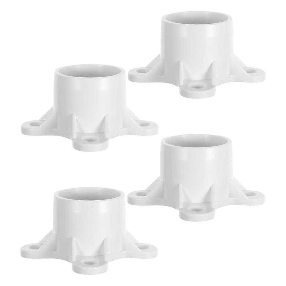 PVC-rörflänskopplingar för bordsbensmöbel, 4-pack