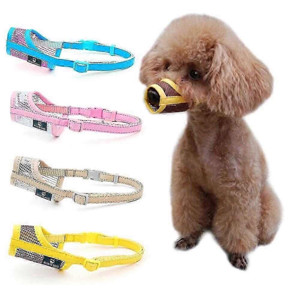 Dog Muzzle Puppy Small Medium Large dog Leatherette Nylon Mesh Muzzle Pet muzzle