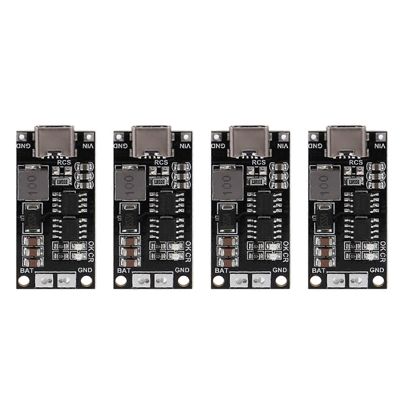 4X 2S Type-C to 8.4V Step-Up Boost LiPo Polymer Li-Ion Charger Module for 7.4V 11.1V 14.8V 18650(2S 1A)