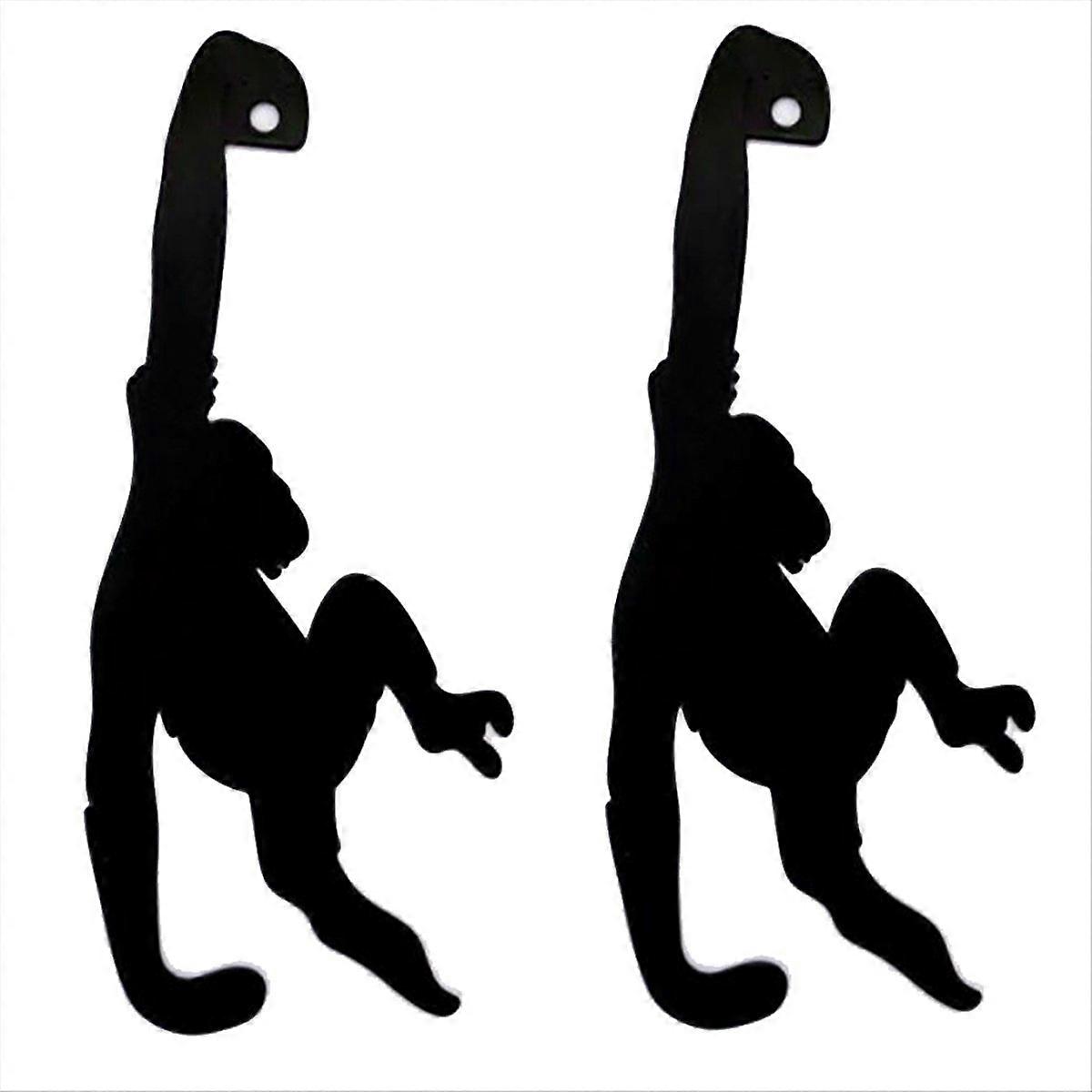 Wall Door Metal Hook Key Hanger Cat Tail Monkey Shaped Decor Holder