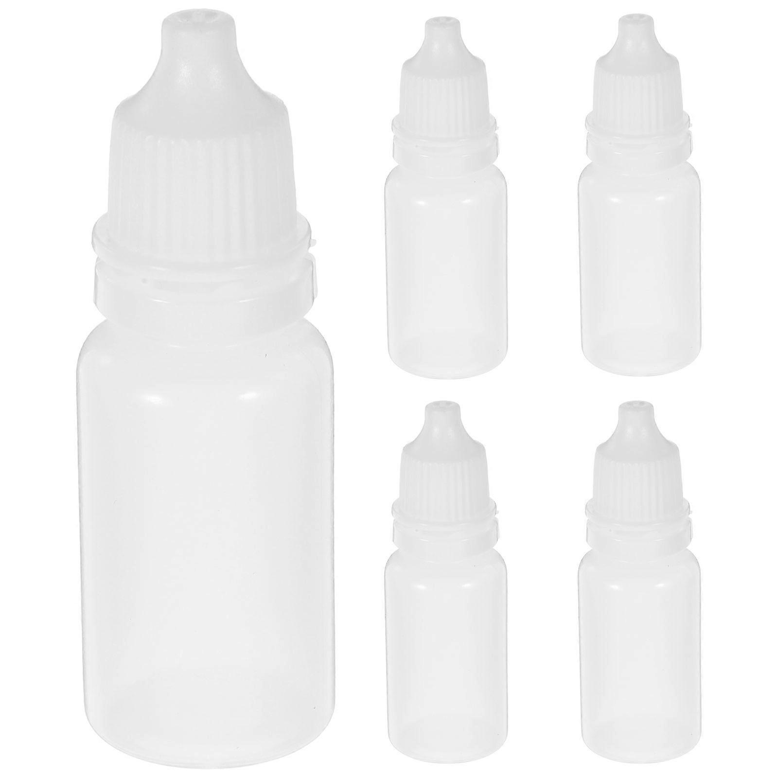White Squeezable Dropper Bottles for Eye Liquid with Childproof Cap 10ml Plastic