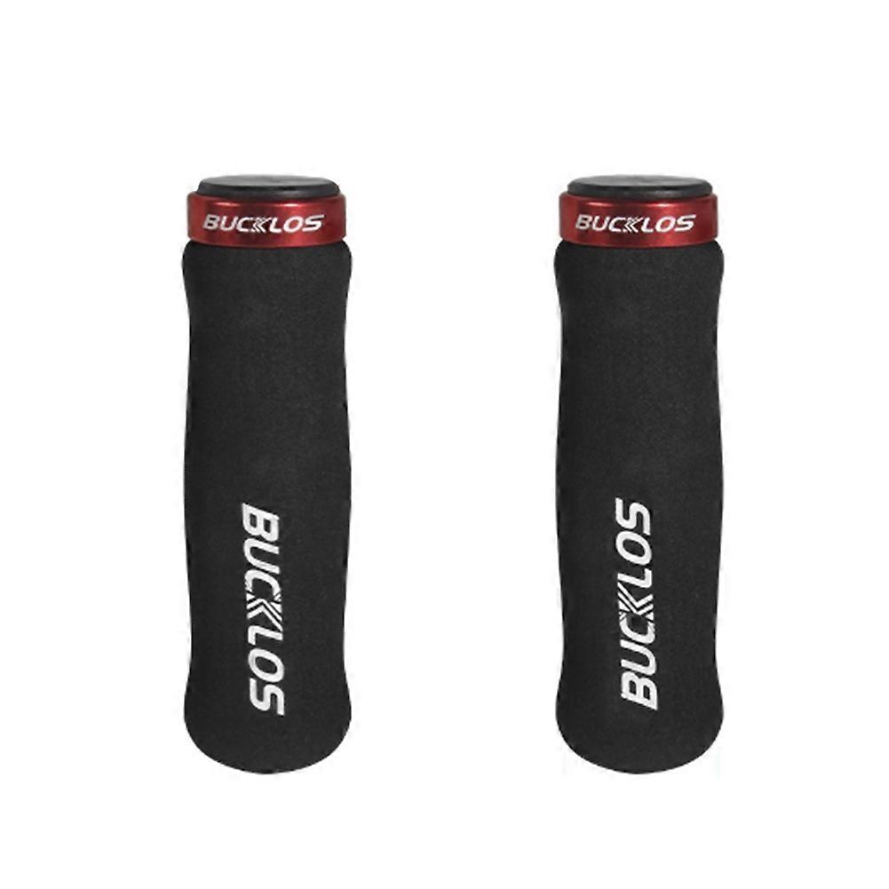 BUCKLOS MTB Bike Handlebar Grips Lock on Soft Leather Sponge Bicycle Handlebar Anti-Slip Handlebar Tape with Bar End Plugs