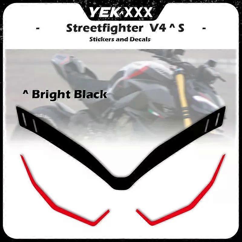 Motorcycle Fairing Shell Sticker Decal - Lines & Headshell Hood Decals V4 V4S For Ducati Streetfighter V4 V4S