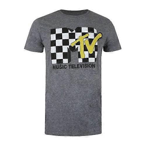 MTV Mens Checked Logo T-Shirt