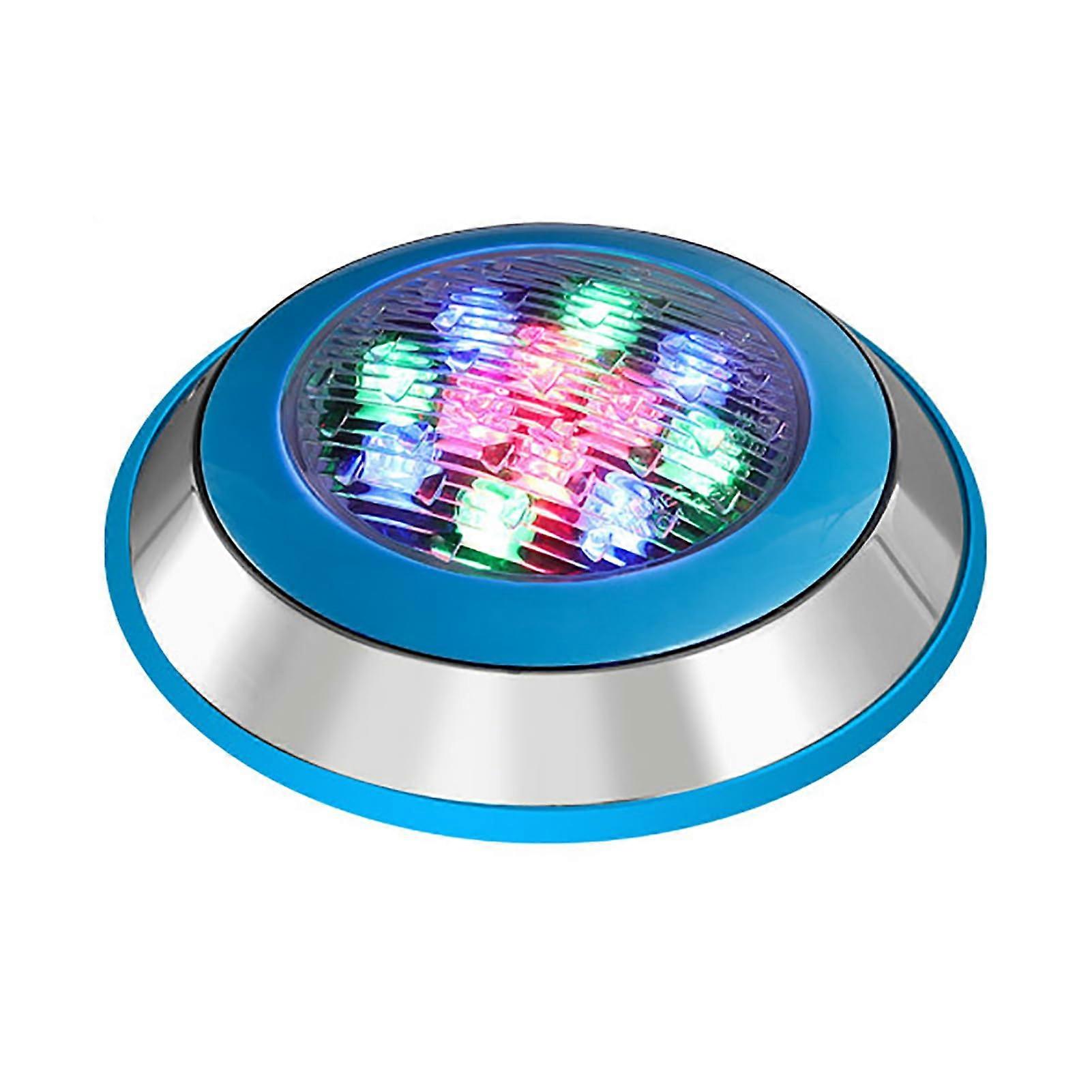 Color Changing Underwater Swimming Pool Light 12V RGB LED 24W 1800lm IP68 Waterproof WallMounted With Remote Control