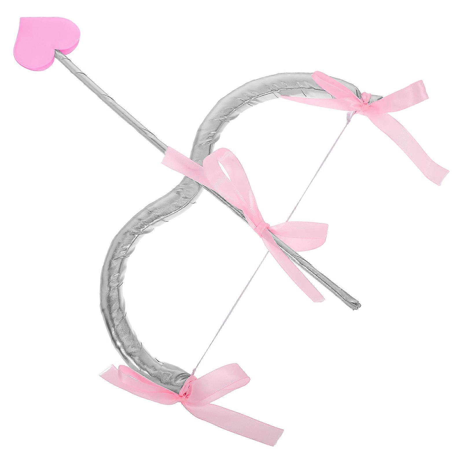 Cupid Bow and Arrow Party Accessory for Role Play 1Set Silver