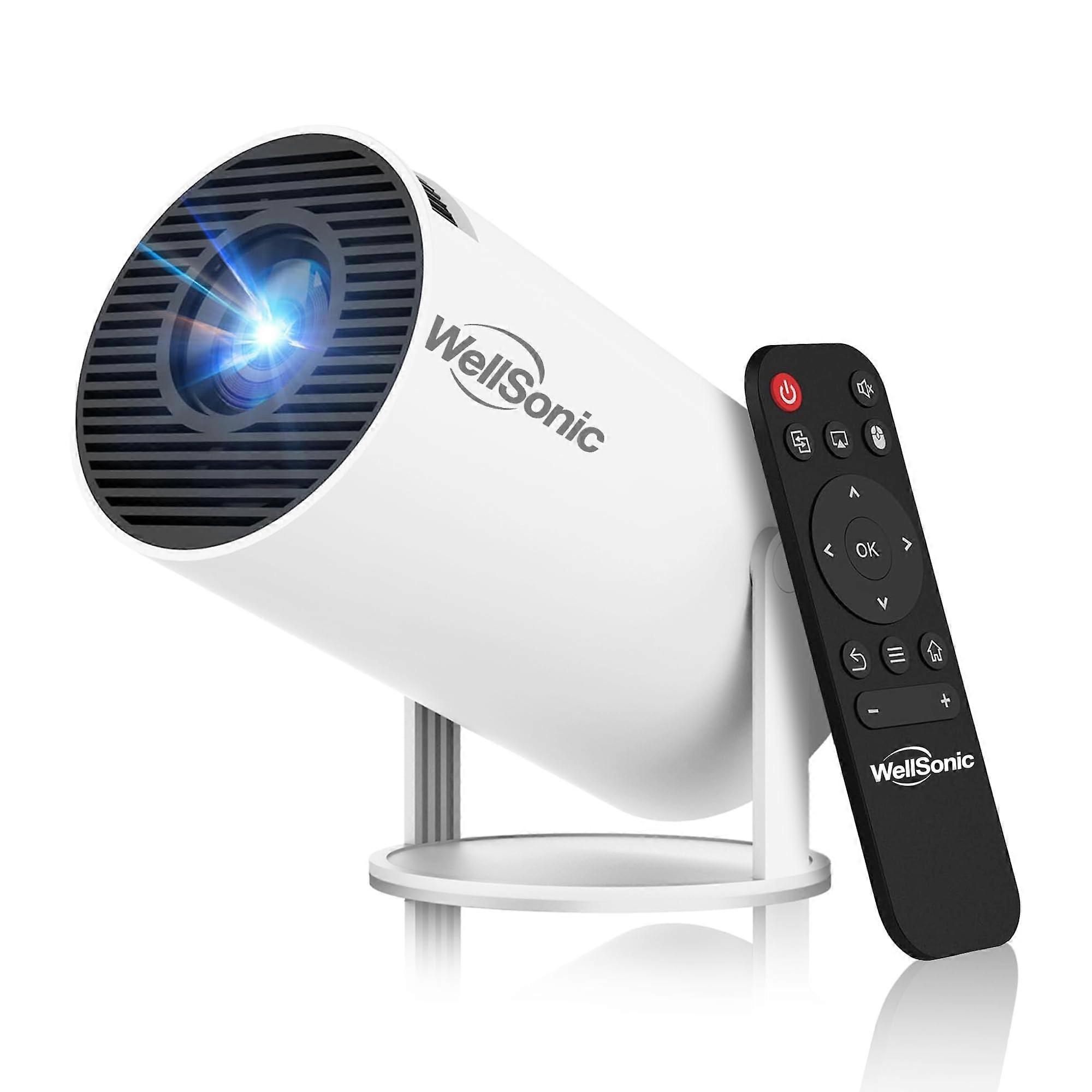 Portable Mini Projector 4K Support with WiFi 6 and Bluetooth 5.4, Android 13 Home Theater