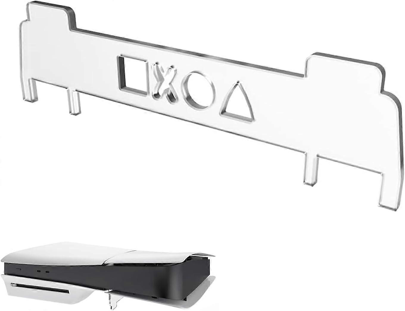 Horizontal Cooling Stand Clear Acrylic Base for PS5 Slim Disc Edition with Secure Stable Support