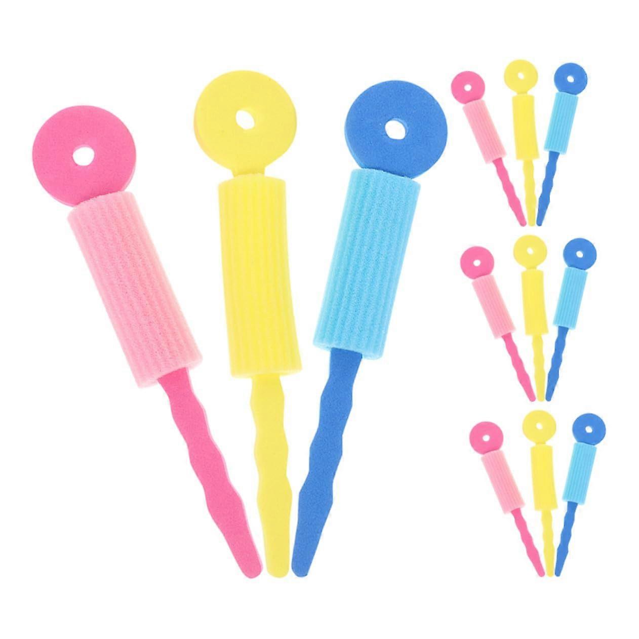 30pcs Heatless Sponge Hair Curlers Soft Rollers for Medium and Short Hair Gentle DIY Waves Styling