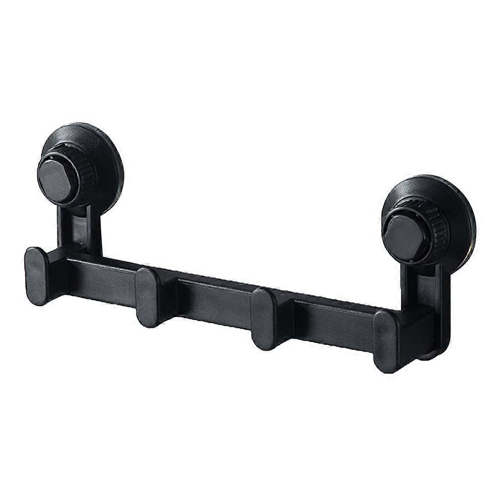 Black Hook Strong Suction Rack for Wall Hanging with 3Pcs Hook Set