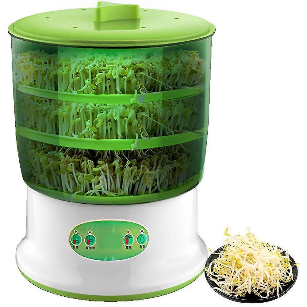 Bean Sprout Maker with Intelligent Temperature Control, 3 Layer Automatic Seed Sprouter for Home
