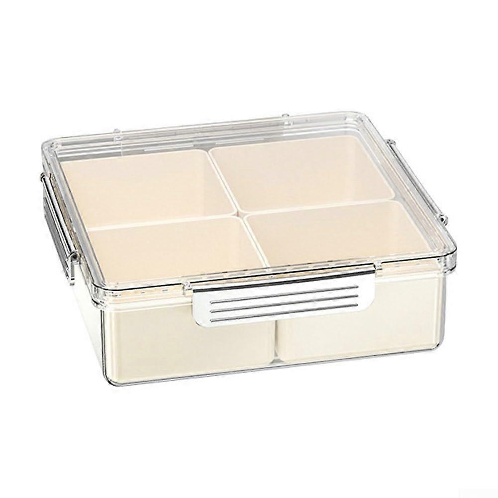 Snack Serving Tray with 45 Large Compartments, ABS MultiSection Box for Nuts Candy Cookies, Clear Lid