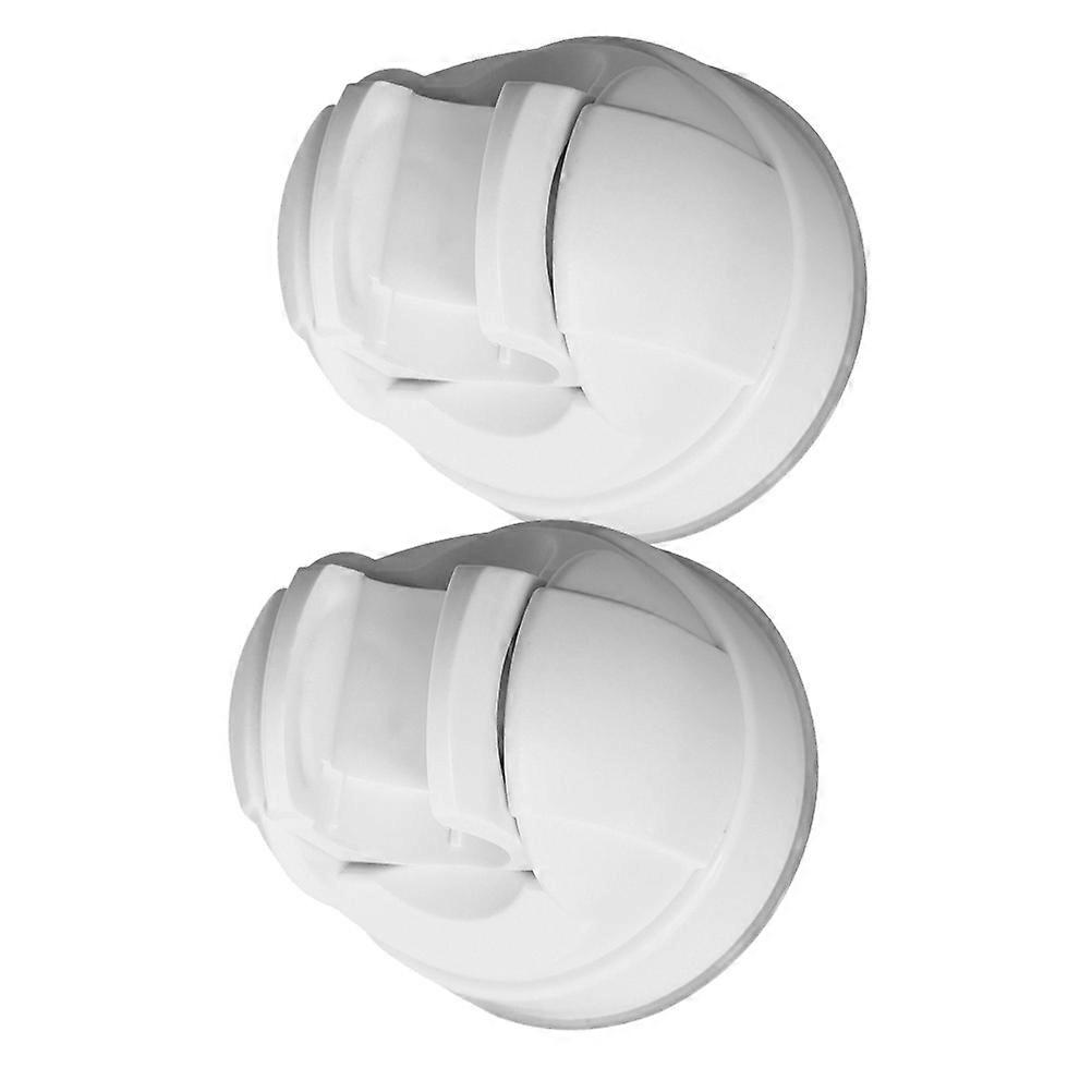 White Shower Holder Lotus Base for Shower Use 2Pcs Adjustable Mount