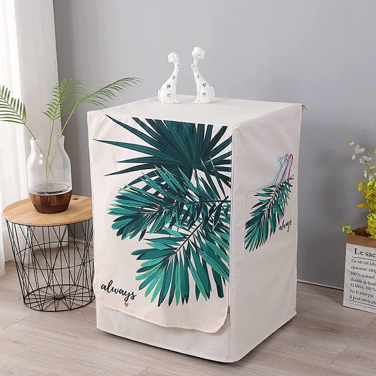 Waterproof Front Load Washing Machine Cover XL Palm Leaf Dustproof FadeResistant Durable