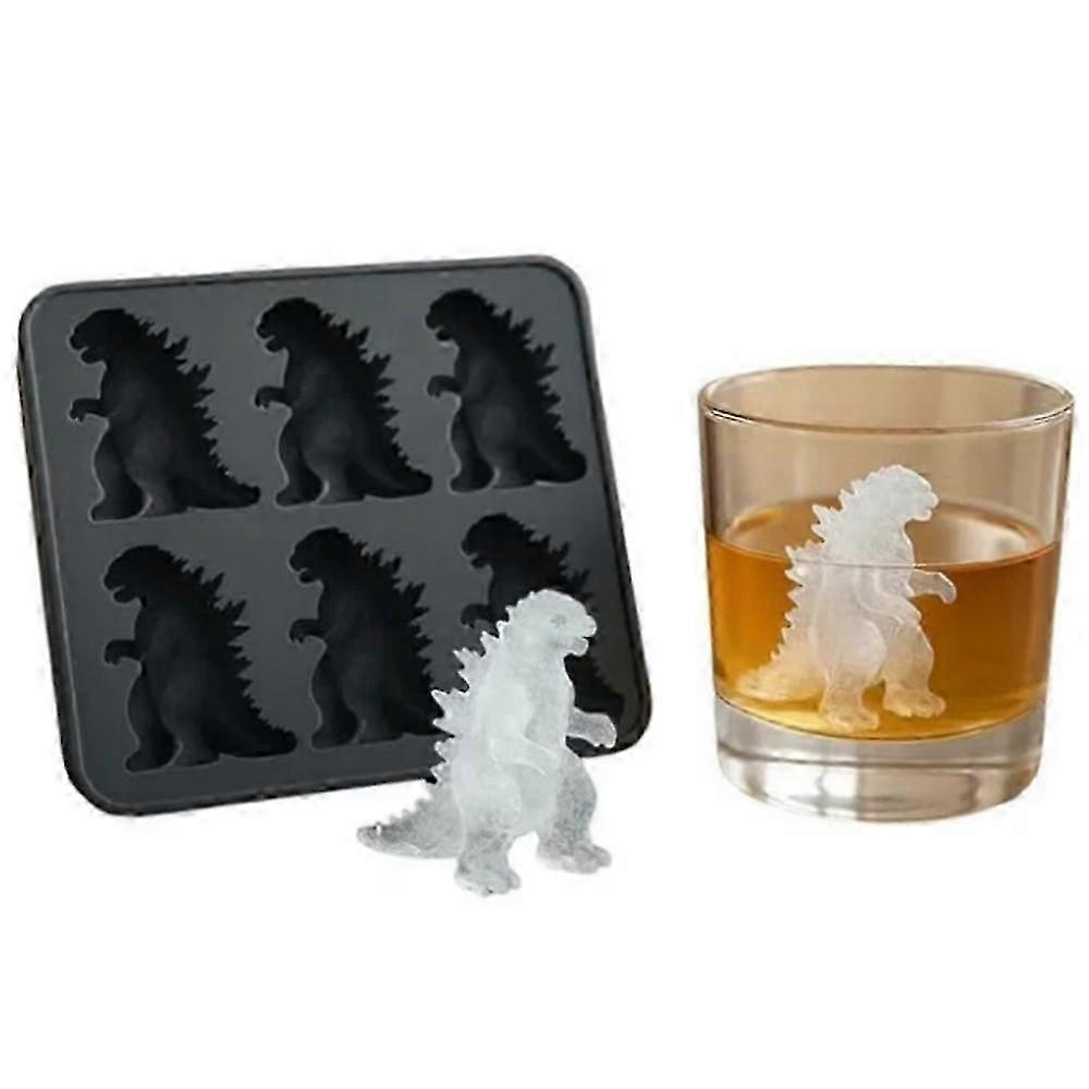 Dinosaur Ice Cube Mold,Freezer Safe Ice Cube Maker for Summer Drinks,6 Cavity 2025