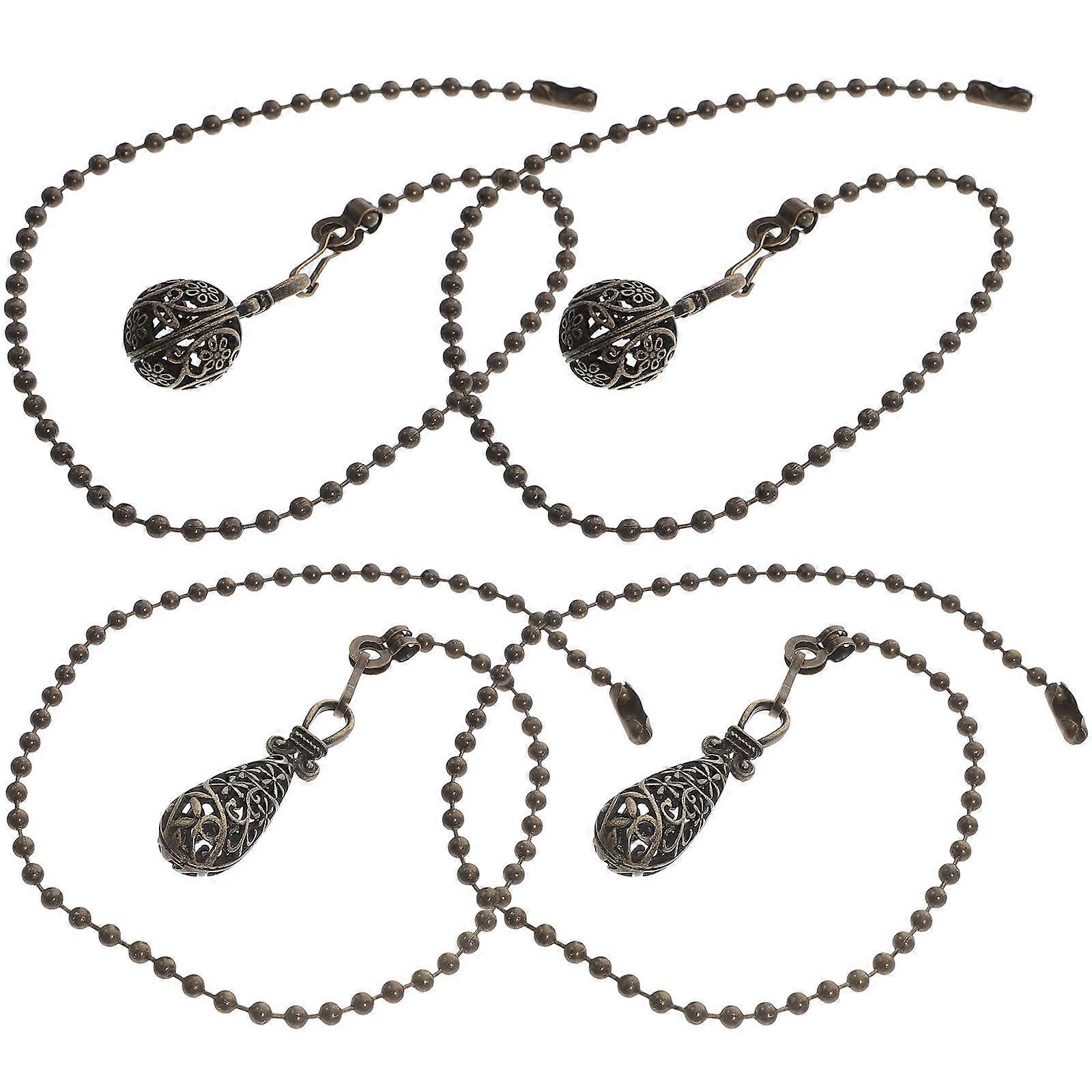 Ceiling Fan Pull Chain Metal Light Pull Chain 20Pcs Golden Set