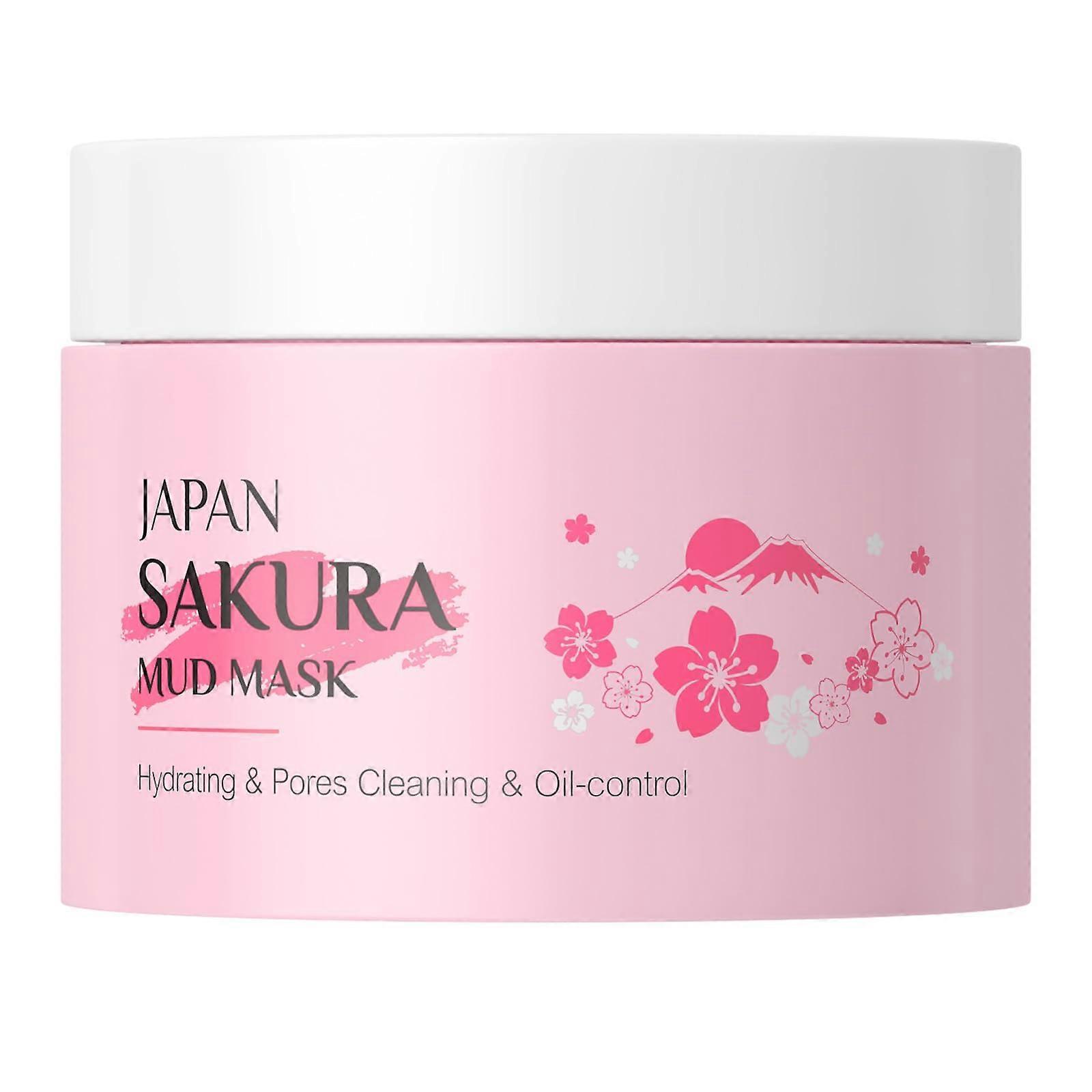 Sakura Face Mask with Volcanic Mud for Deep Pore Cleansing and Moisturizing, 25g