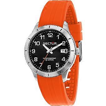 Sector 270 Silicone Strap Schwarzes Zifferblatt Quarz R3251578017 Herrenuhr
