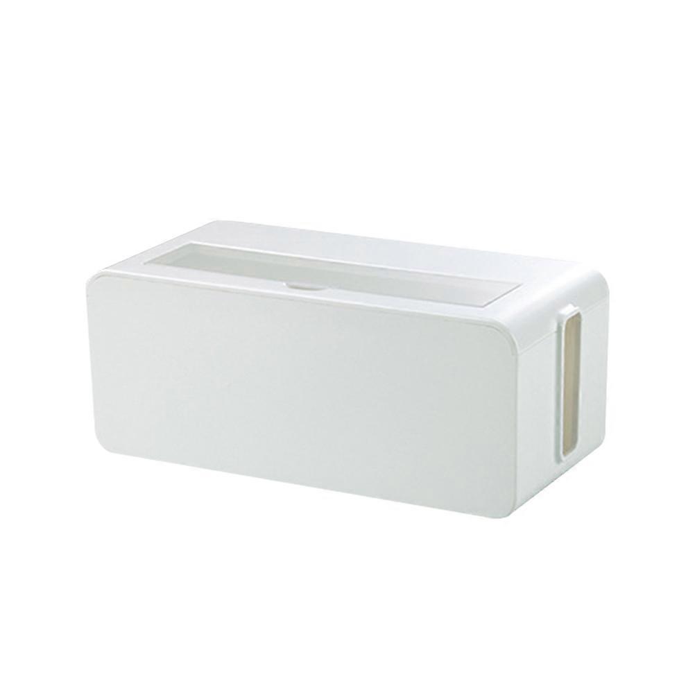 Power Strip Storage Box White Cable Management Box for Home Use 2Pcs