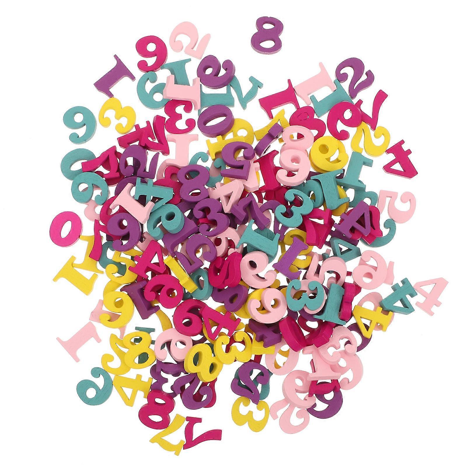 Manualidades decorativas con fichas de madera para proyectos de bricolaje (juego de 200 piezas)