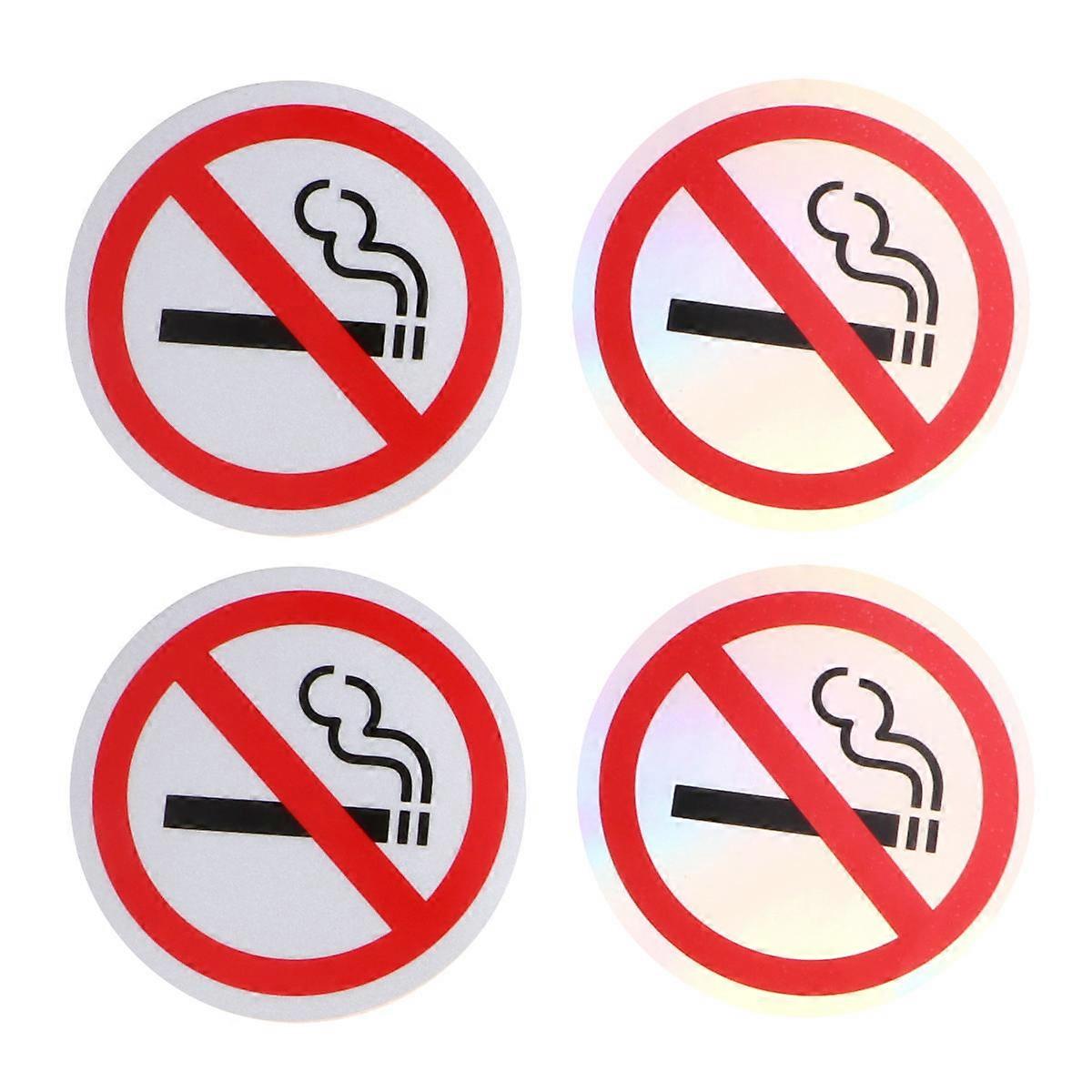 No Smoking Sign Warning Stickers for Wall Decor 12Pcs Set