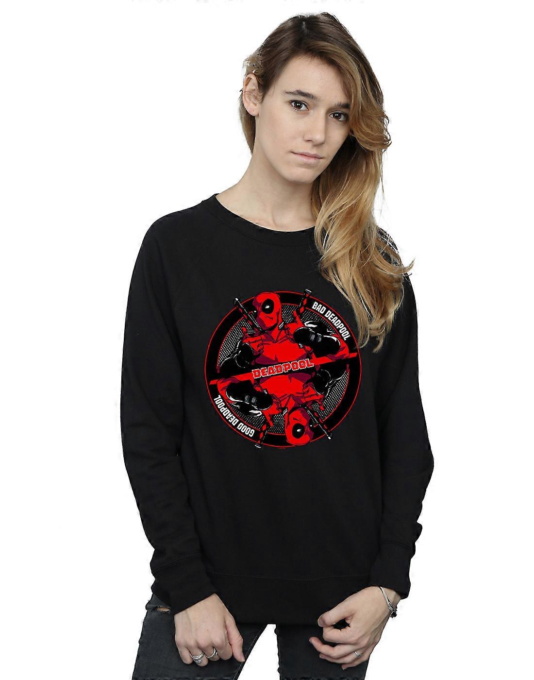 Marvel Women's Deadpool Good Bad Sweatshirt