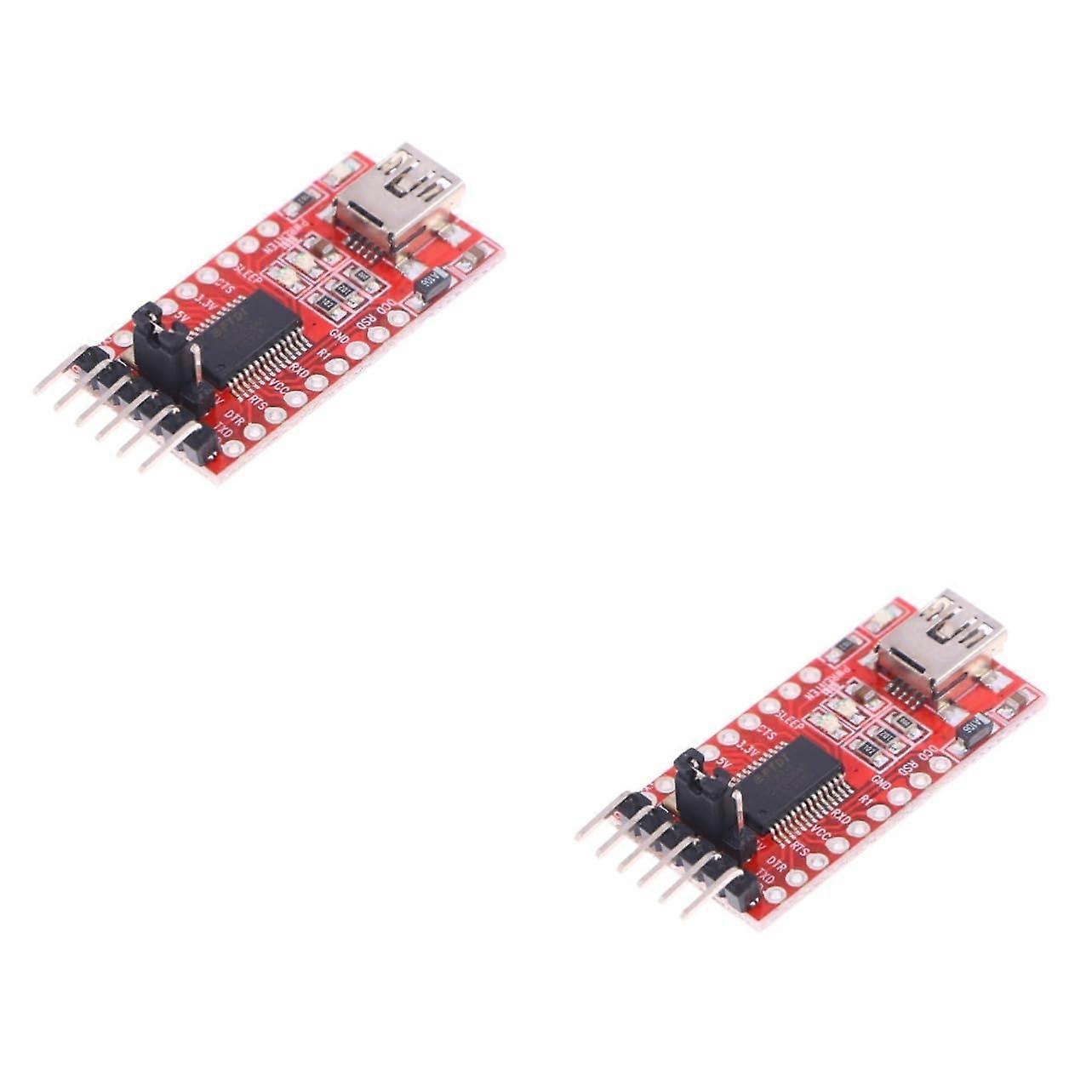 2pcs USB to TTL Module Mini USB Serial Adapter with Overcurrent Protection and TX/RX Indicator