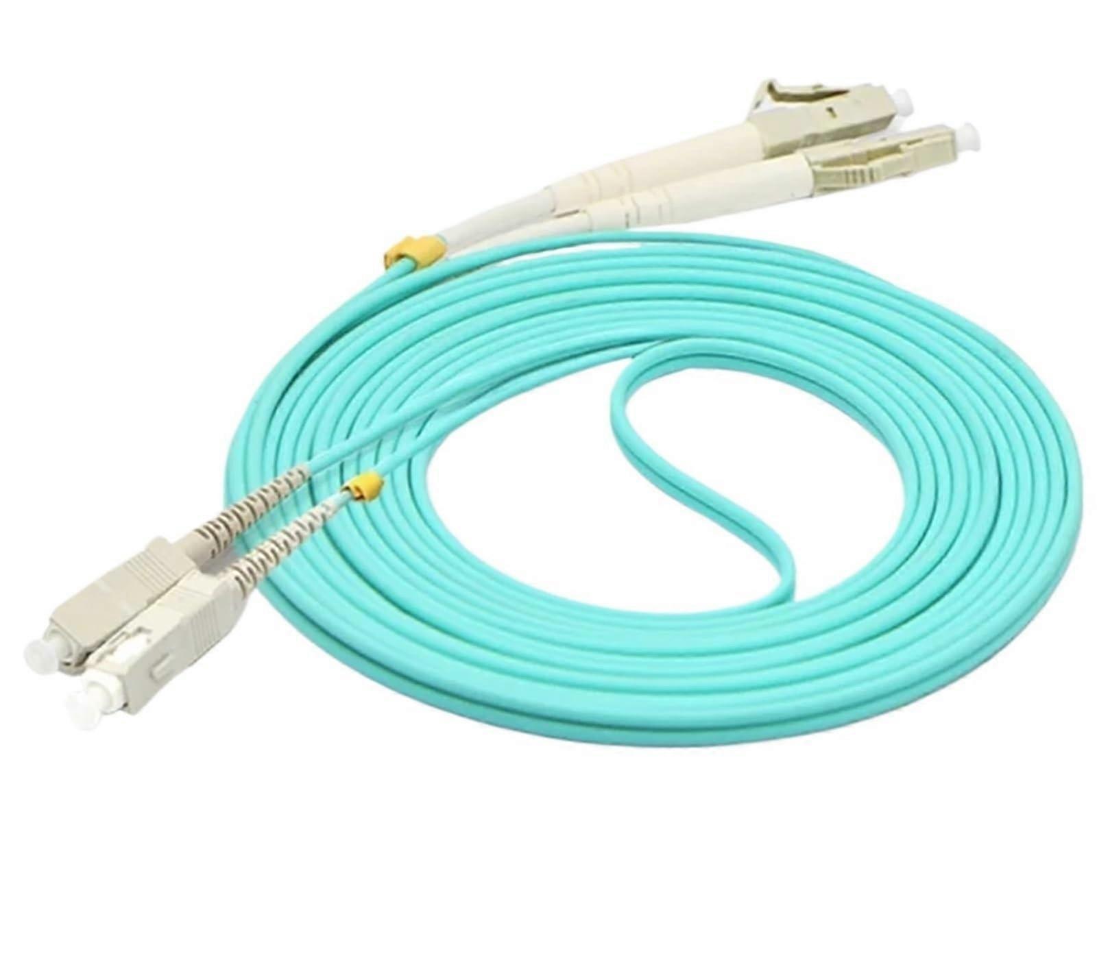 Fiber Optic Patch Cord OM4 Duplex LC to SC 70m Speed Low Loss Multimode 2.0mm 3.0mm