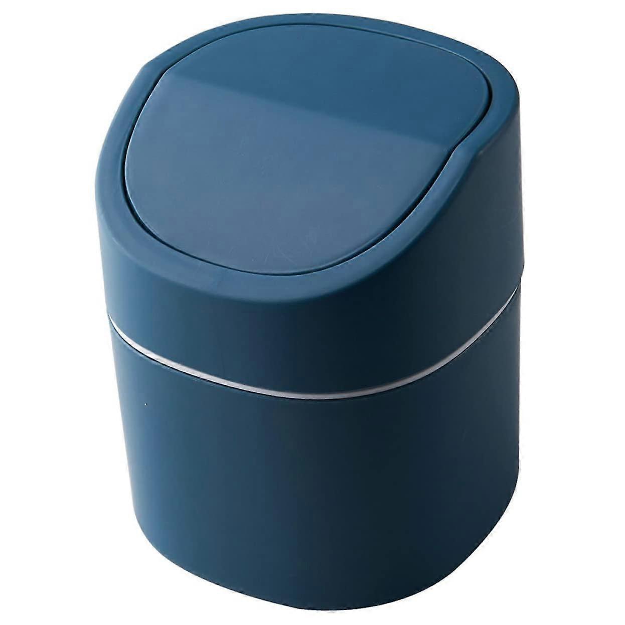 Mini Desk Trash Can with Swing Lid, Odor Control, Compact Countertop Bin for Office, Kitchen, Bathroom