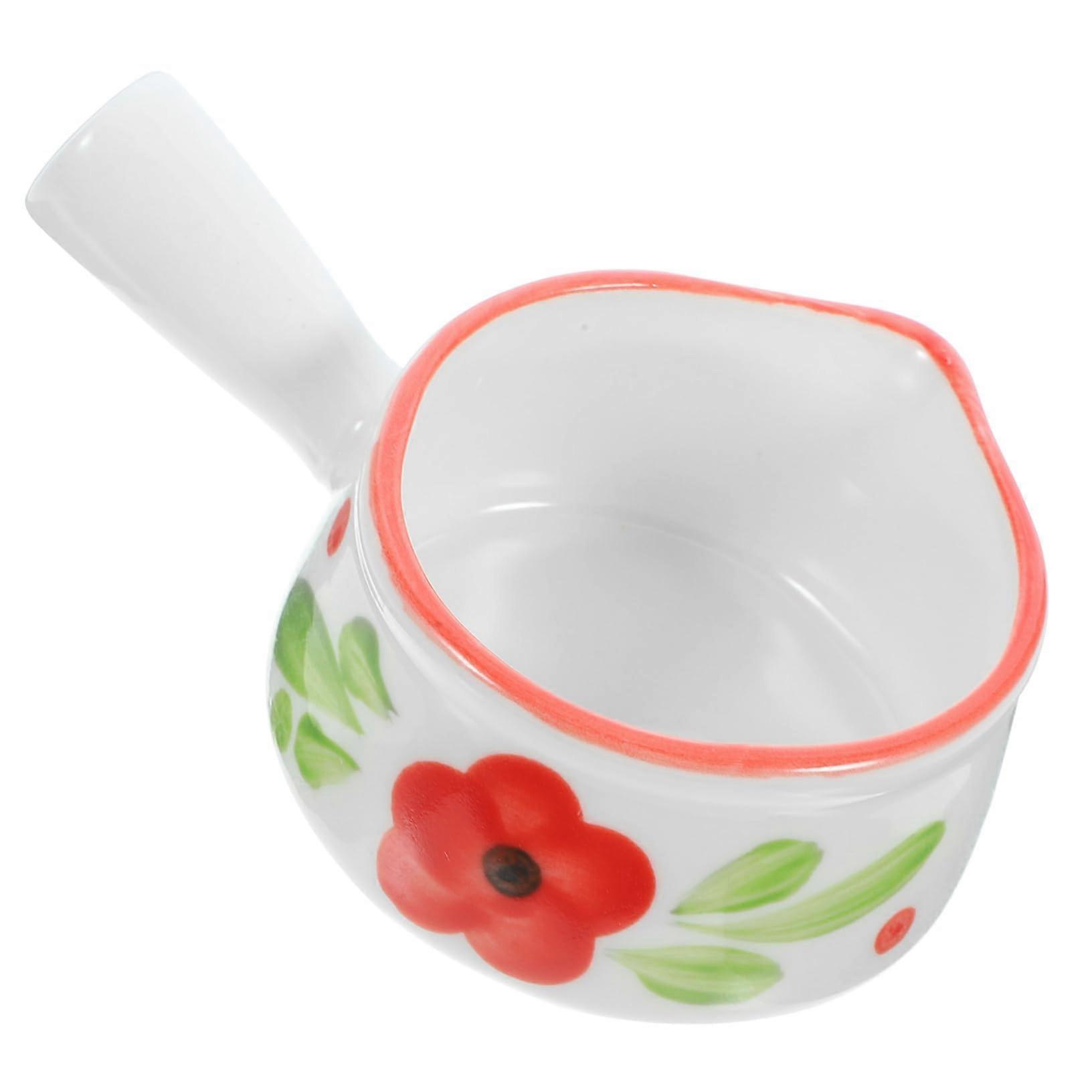 Ceramic Milk Jug with Handle, Mini Sauce Container, Durable Ceramic Build for Kitchen and Table Use