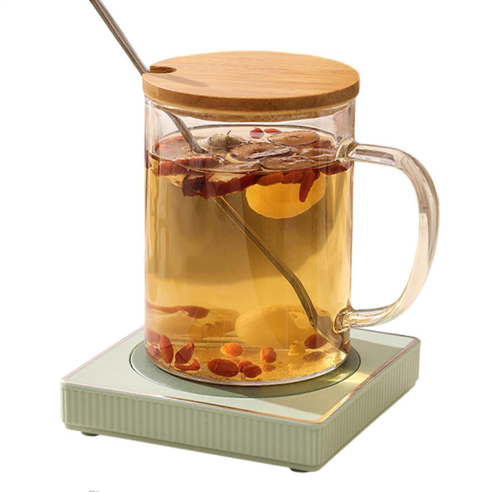 Coffee Mug Warmer with Auto Shut Off, Smart Cup Sensor, 55°C Constant Temperature, Green Gift