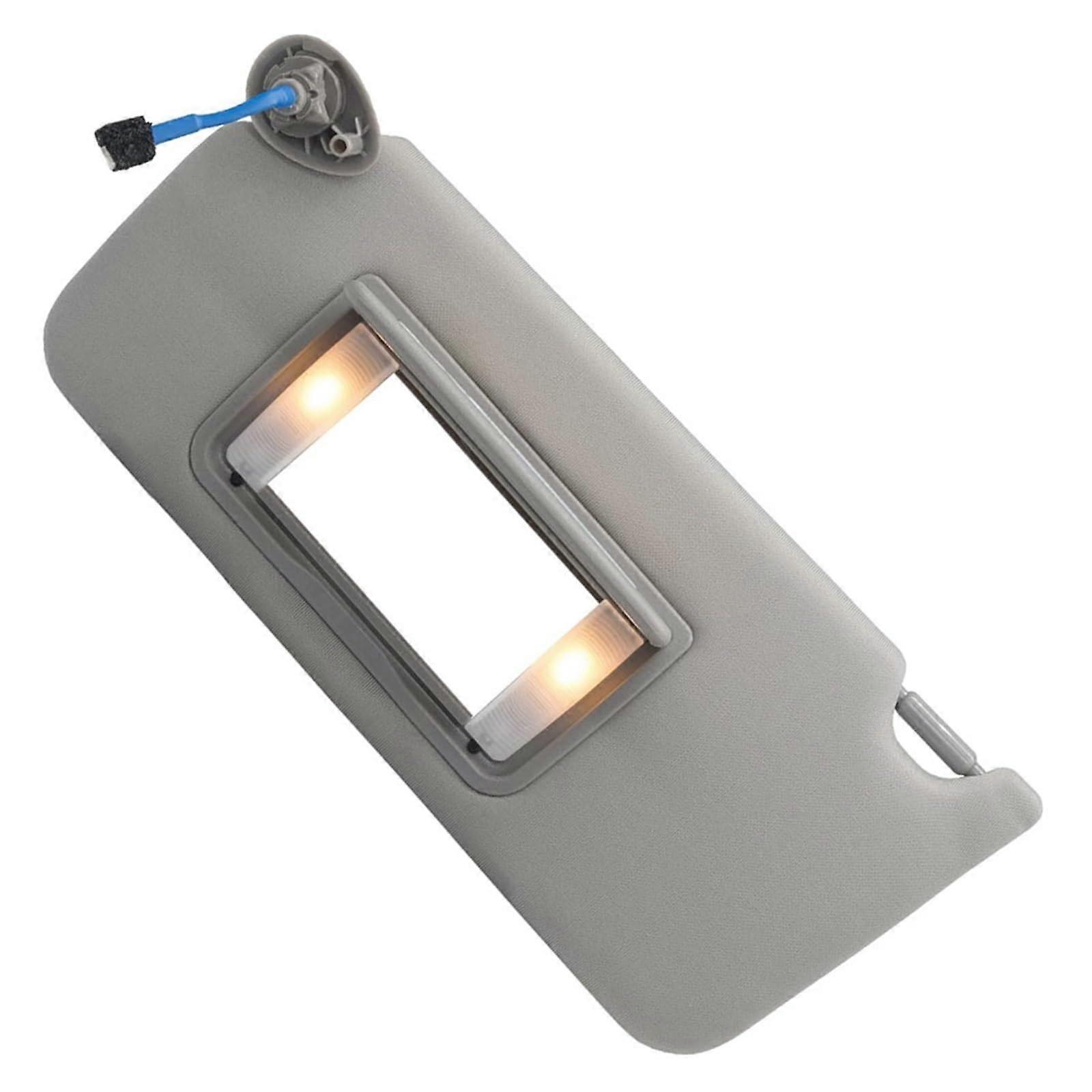 Sun Visor with Light and Mirror, Driver Side Gray Replacement for Honda Accord 20082016