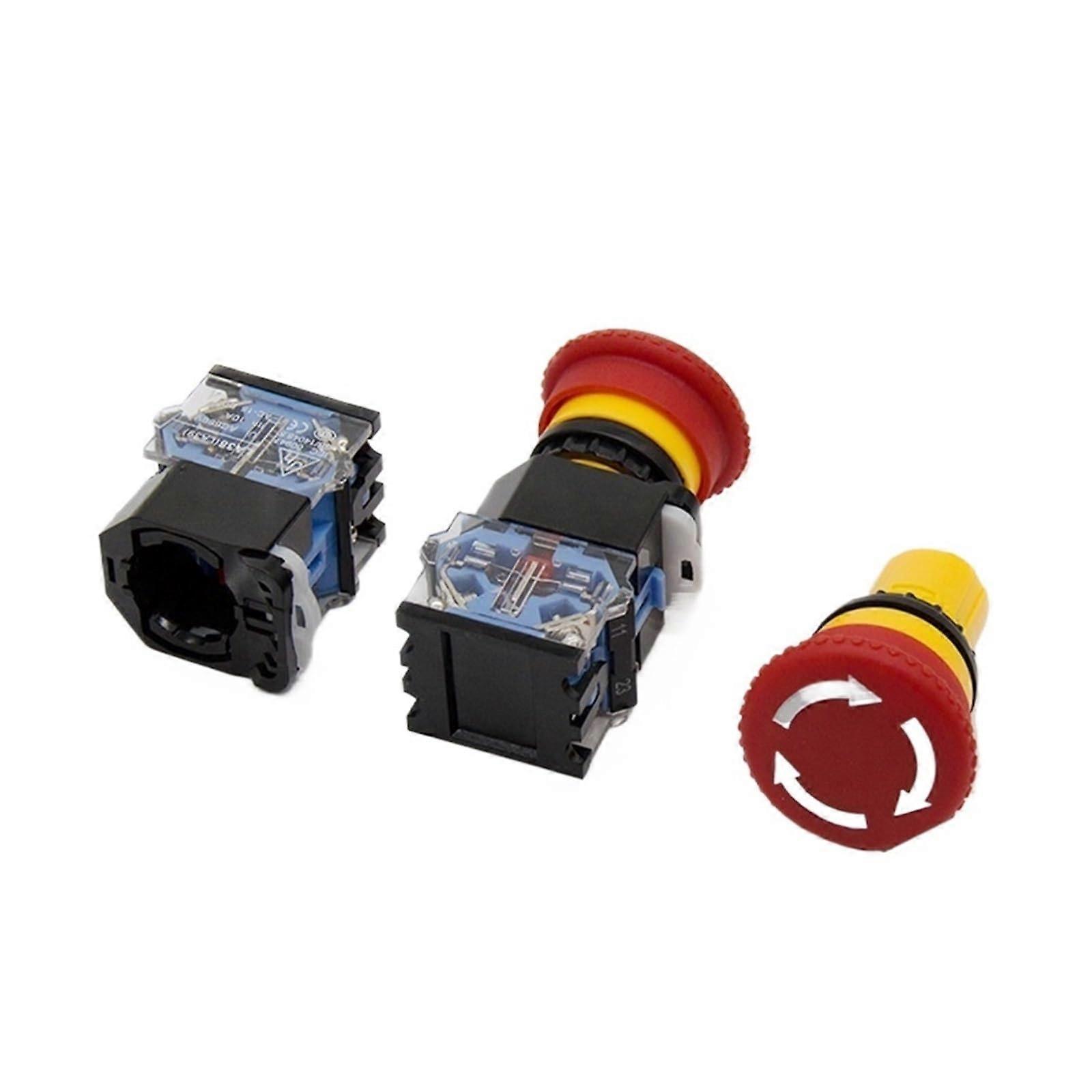 22mm Emergency Stop Push Button Switch LA3811ZS Red Mushroom SelfLocking Safety 10A 660V 5V