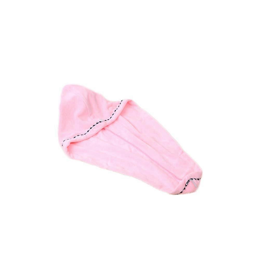 Microfiber Hair Drying Cap with Fast Water Absorption and Secure Button Closure, Pink