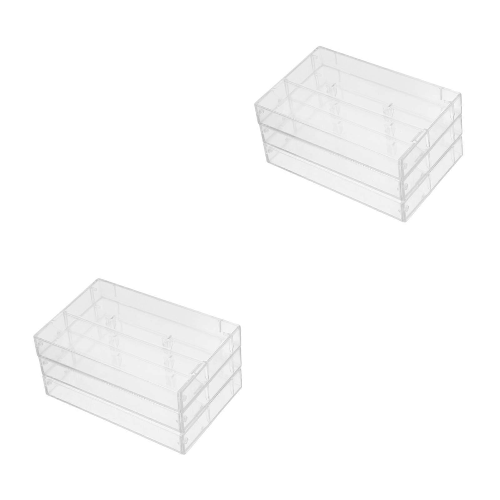 6 pcs  Audio Cassette Storage Case Empty Cassette Box Transparent Holder Plastic Case