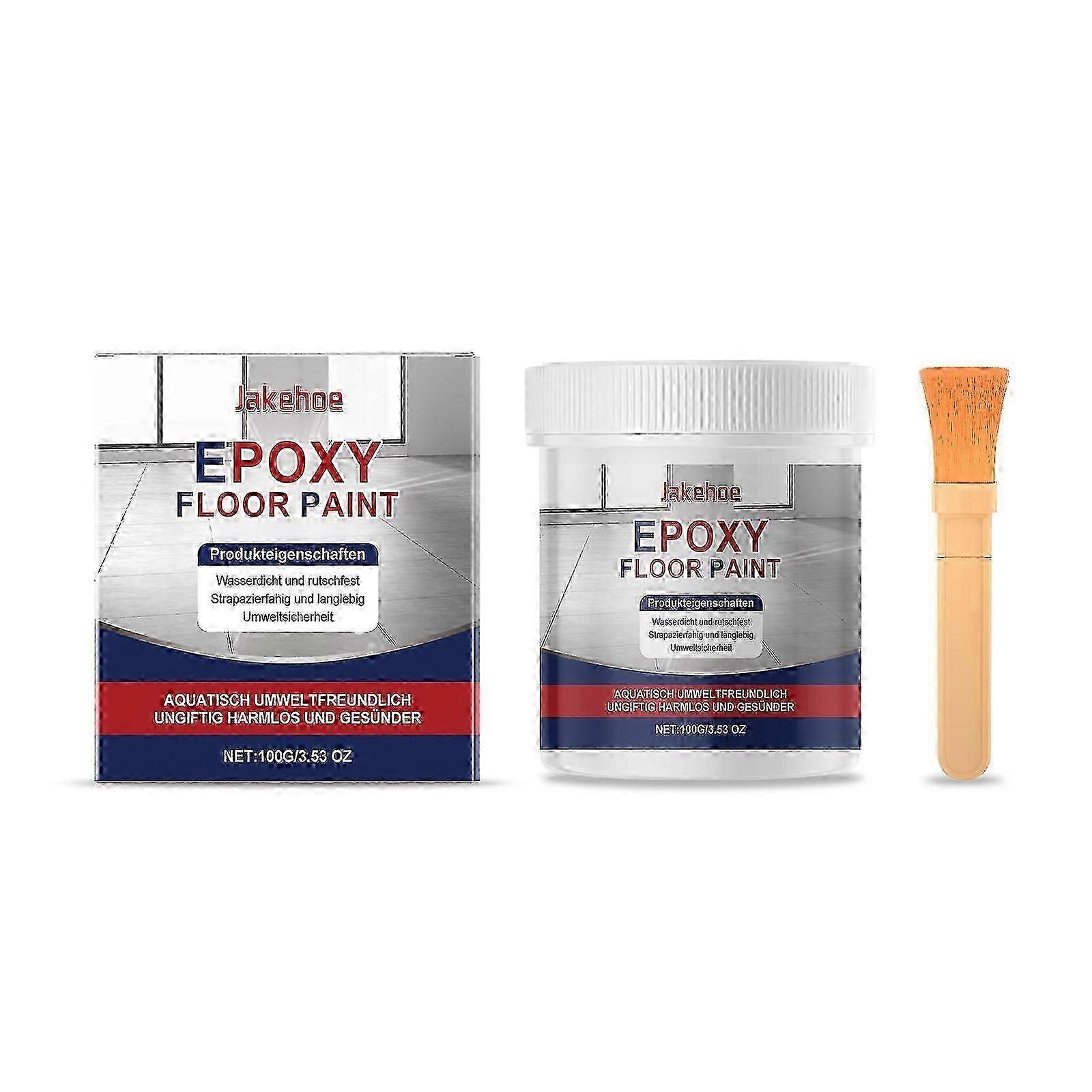 Gray Water-Based Epoxy Floor Primer - High Gloss Marble Finish, Scratch Resistant, Easy Application