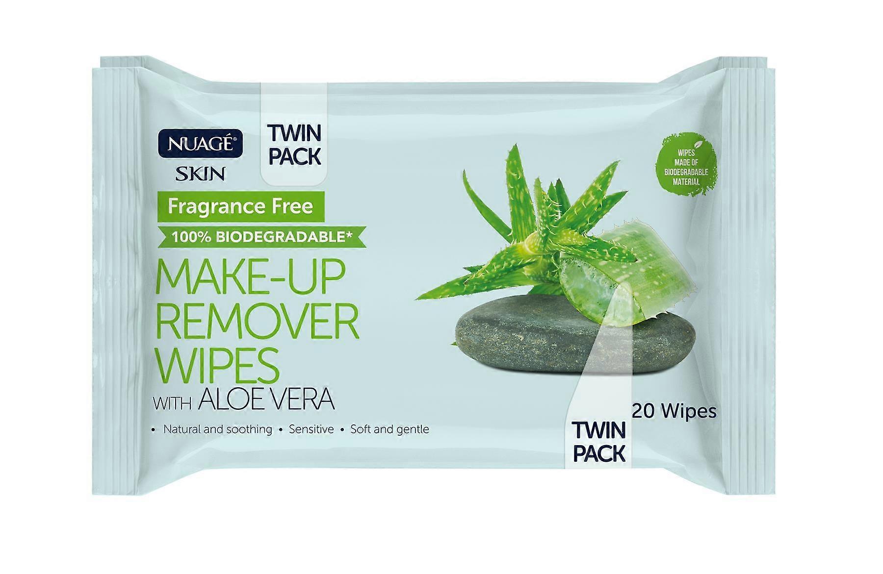 Nuage Make-Up Remover Wipes - 2 x 20 Pack