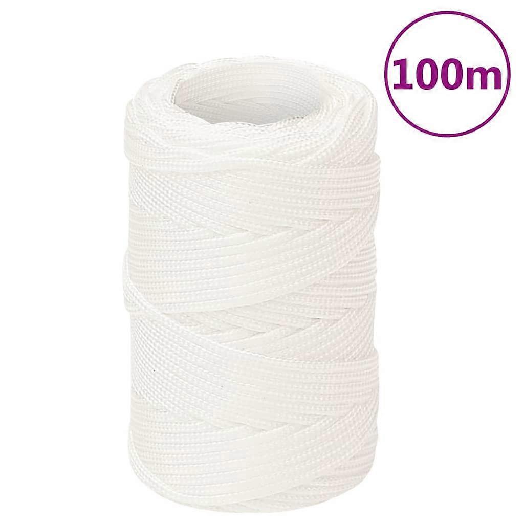 vidaXL Boottouw 2 mm 100 m polypropyleen volwit