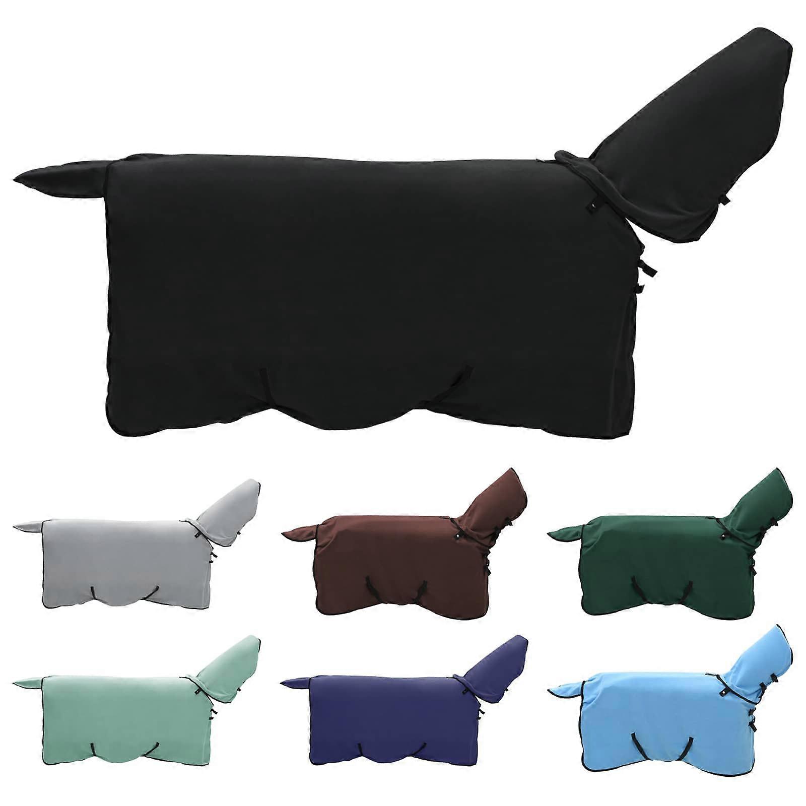 vidaXL Paardendeken Zwart Polyester