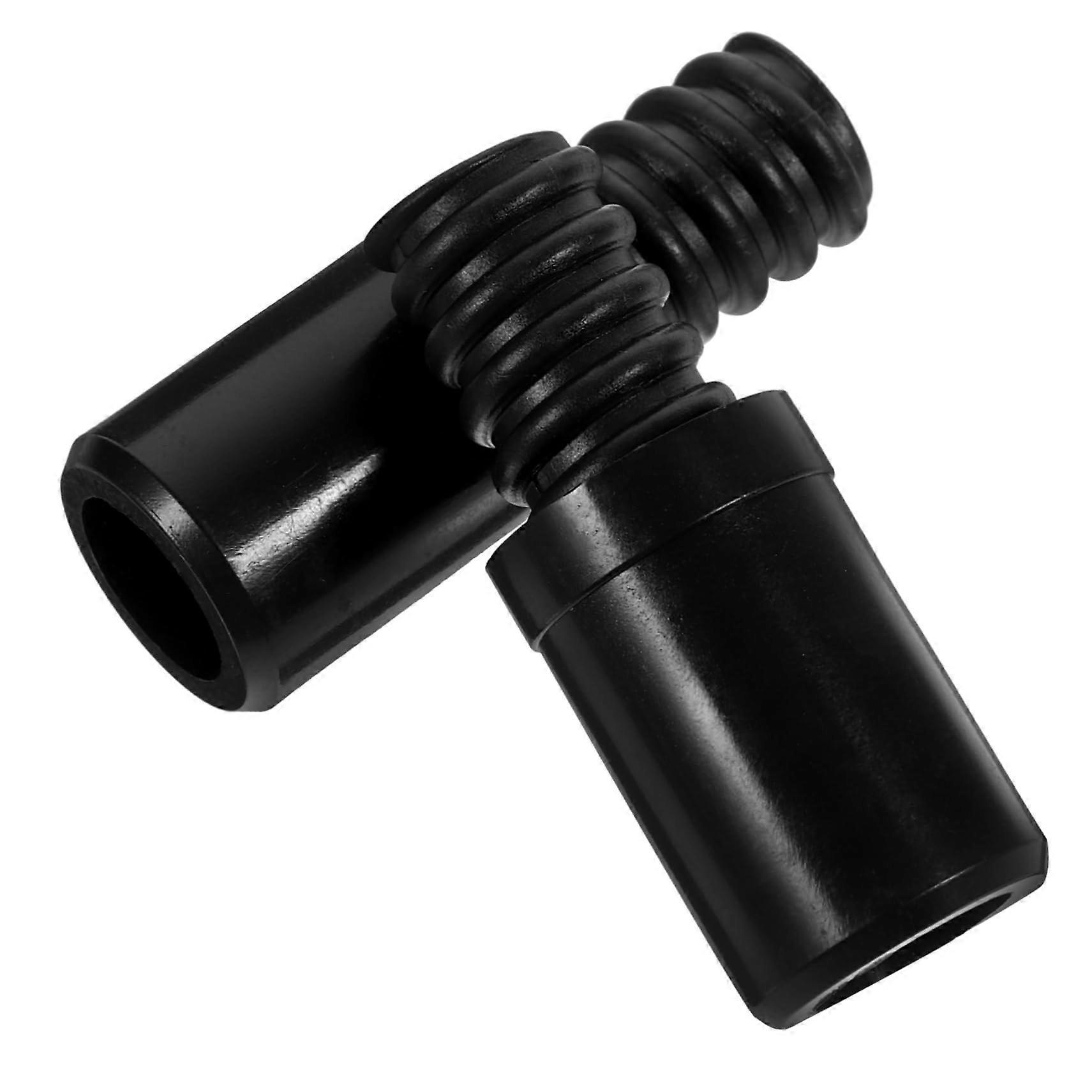 Broom Handle Adapter with Secure Threaded Tip for Extension Pole  Replacement, 2pcs Black